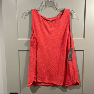 NWT Eileen Fisher Medium Sunset Orange Hemp Sleeveless Tank Top Scoop Neck $138